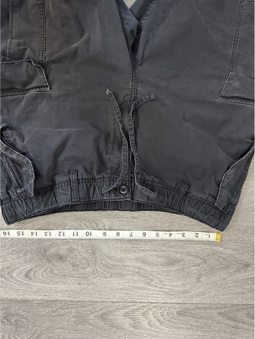H&M Black Cargo Pants Large Elastic Waist Drawstring - Picture 2 of 6